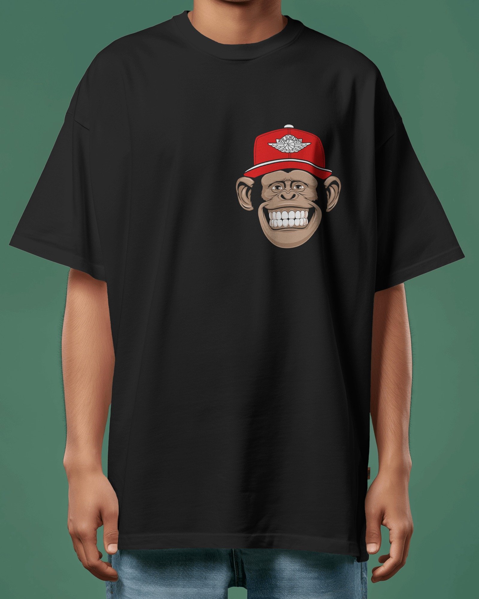 (BORED APE )Men Cotton Oversized T-shirt